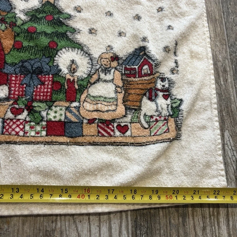 Vintage Cannon 100% Cotton Merry Christmas Santa Bath Towel 40